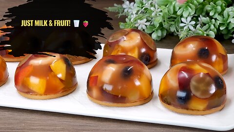 JUST Milk & Fruit 🍓🥛 | 5-Minute Homemade Dessert You’ll Love! | No Bake Summer Recipe 2025