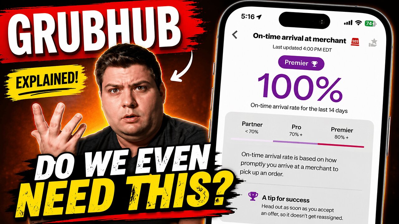 On time Arrival at Merchant Rate on Grubhub - EVERYTHING You MUST Know!!