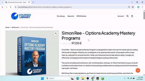 Options Academy Mastery Programs by Simon Ree