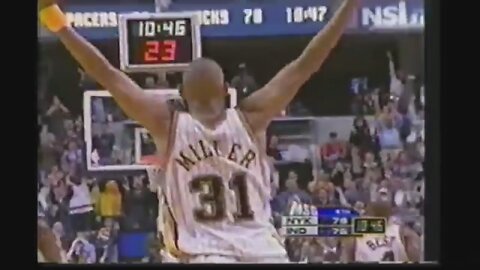 Reggie Miller 21 Points 5 Ast Vs. Knicks, 2001-02.