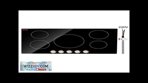 9200W 5 Burner Induction Cooktop Electric Countertop Burner Knob Control Review