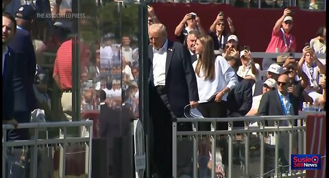 Trump arrives for the Ryder Cup
