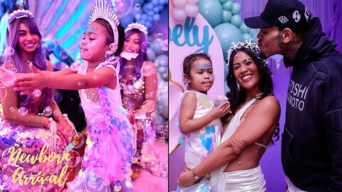 Chris & Diamond Brown Host Daughter Lovely's 3rd B-Day Party! 🧜🏽‍♀️