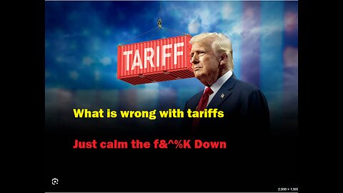 Stop stressing about trump and tariffs