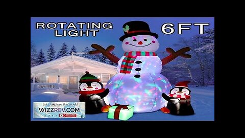 LaLa Upgrade 6ft LED Lights Inflatables Snowman Christmas Decorations Indoor Outdoor New Review