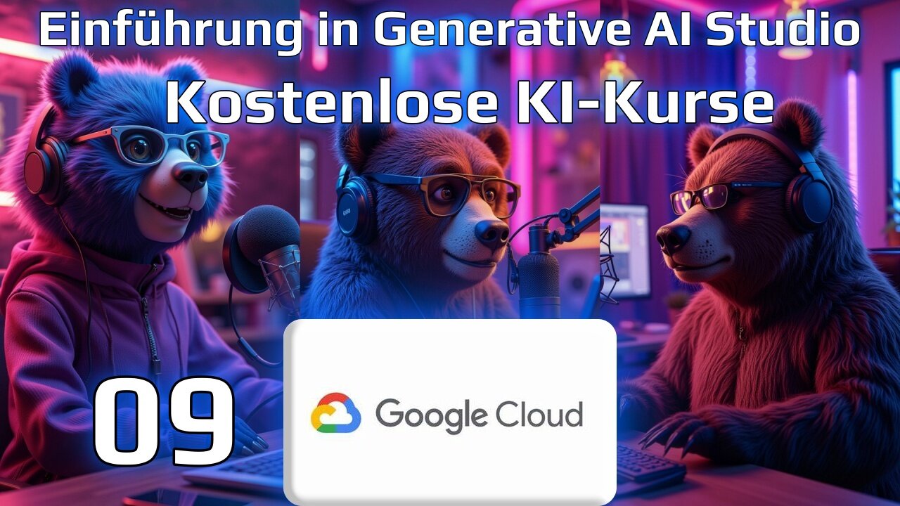 KOSTENLOSER KI-KURS 09 von GOOGLE CLOUD mit den KI-BÄREN
