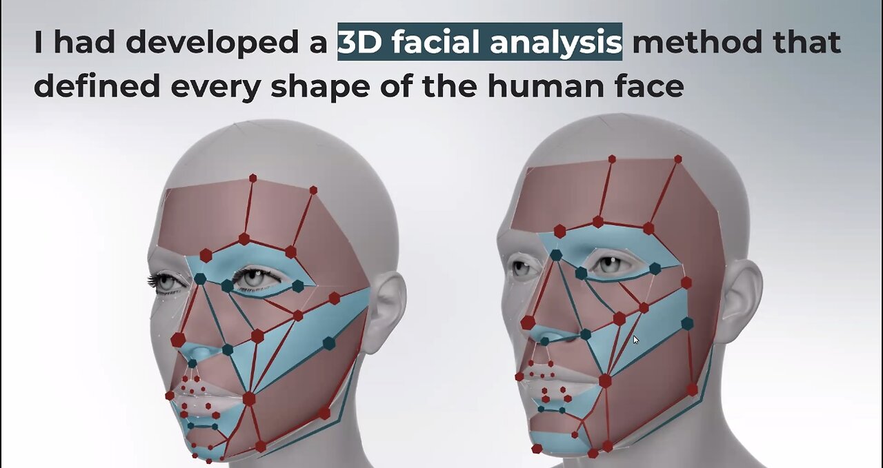 3d facial mapping points to find & fix light reflect lines