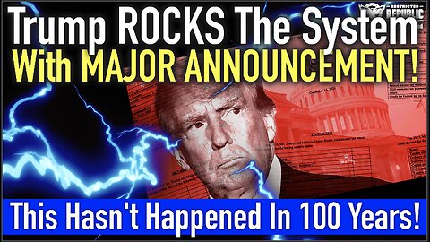 This Hasn’t Happened In 100+ Years! Trump ROCKS The System With MAJOR Announcement!