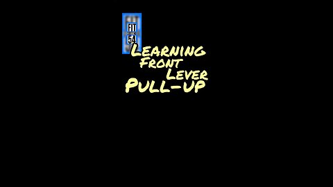 Learning front lever pull up a continuation!