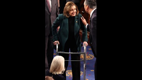 Nancy Pelosi Seen Using Walker On House Floor During Electoral Vote