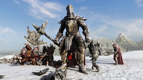 Skyrim NPC - Dremora Vs. Ebony Giants