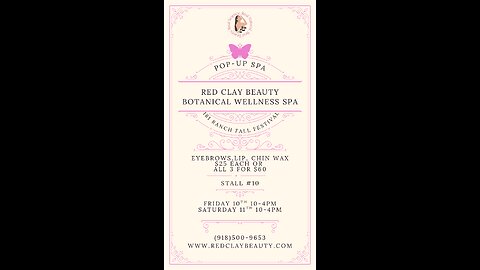 Red Clay Beauty Pop-Up Spa at 181 Ranch Fall Festival