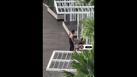 Man throws girlfriend in pool for cheating
