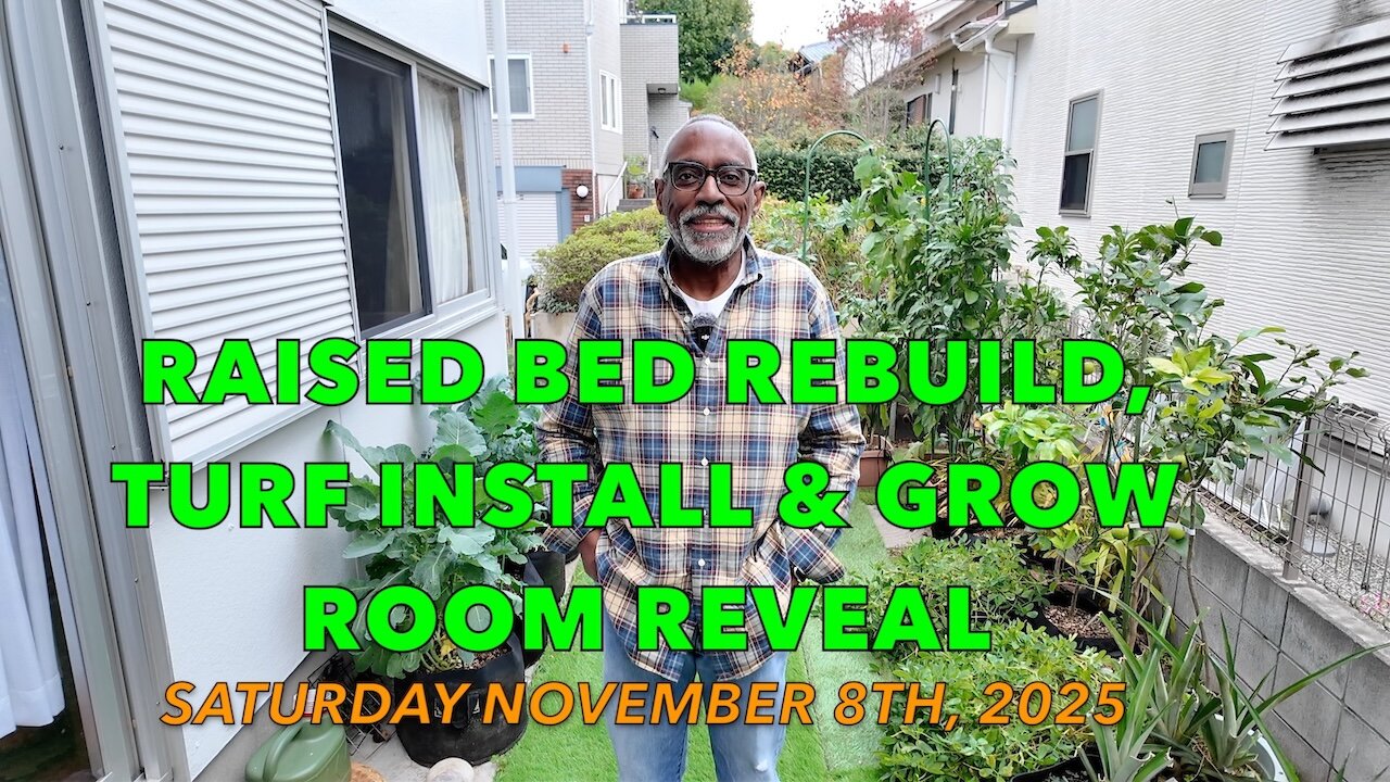 Raised Bed Rebuild, Turf Install & Grow Room Reveal