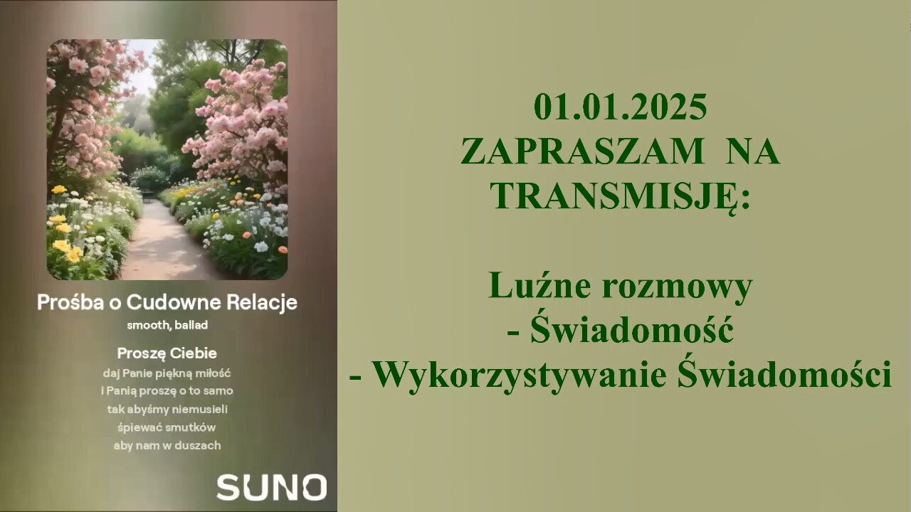 Luźne rozmowy - Świadomość - Wykorzystywanie Świadomości 👮♀️ - 01.01.2025 rok