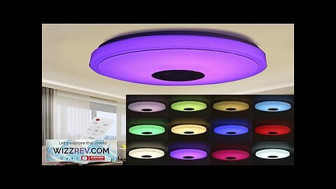 33CM 100W bluetooth WIFI LED Ceiling Light RGB Music Speaker Dimmable Lamp Review