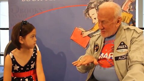 Buzz Aldrin Says '' We didn't go there '' to a young school student.