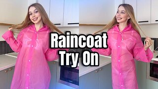 [4K USA] Raincoat Try-On Haul with Molly