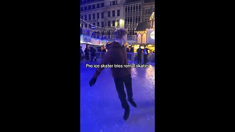 Pro ice skater tries rental skates
