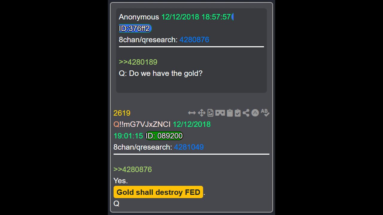 Gold shall destroy the FED