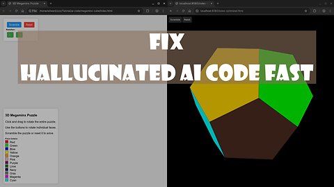 Fix Broken AI Code: 3D Megaminx Optimization with Threejs