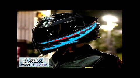 EL LED Motorcycle Helmet Light Strip Waterproof Bar Flashing Stripe Shark Mouth Review