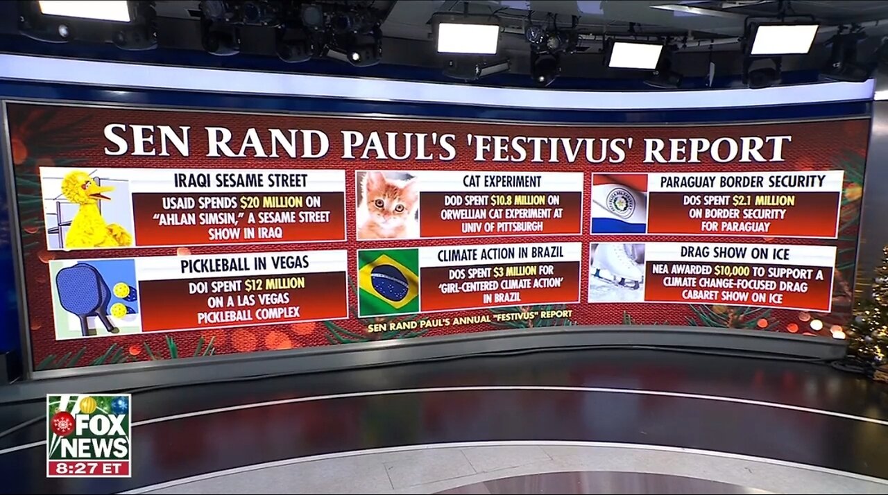 Sen Rand Paul Breaks Down Festivas Report Of Government Waste