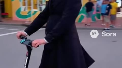 Abe Lincoln scooter tricks 😂