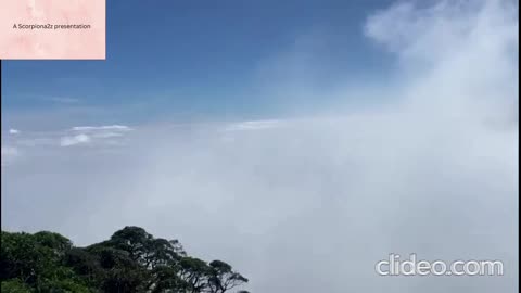 A view of clouds from the height which is above them