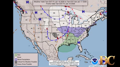 National Weather Forecast (January 16, 2026)