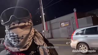 Antifa protesters exposed to their faces in Portland
