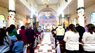 Palestinian Christians attend mass in Gaza City ahead of Christmas