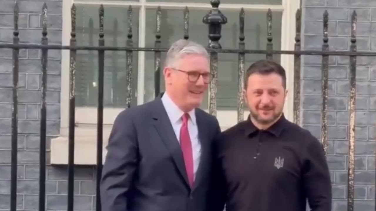 US Ally UK Hugs and Smiles with Zelensky after he called Our VP a Fucking Bitch