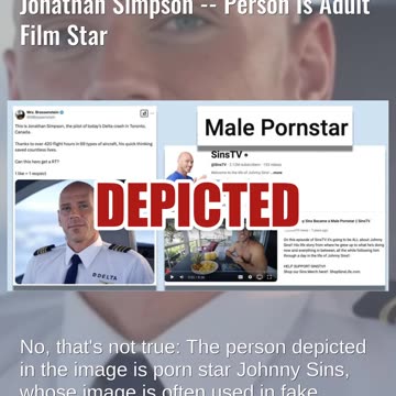 Fact Check: AI-Generated Image Does NOT Show Delta Crash Pilot Jonathan Simpson -- Adult Film Star