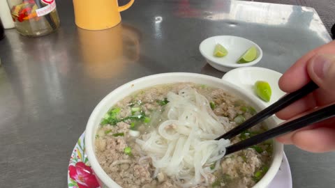 Old Market Noodle in Phnom Penh, Cambodia