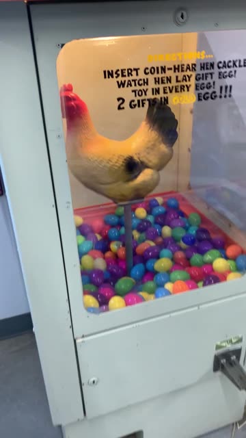 Vintage Coin-Op Chicken Egg Prize Machine