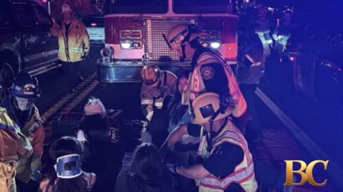 19 taken to the hospital after bus overturns on a California highway