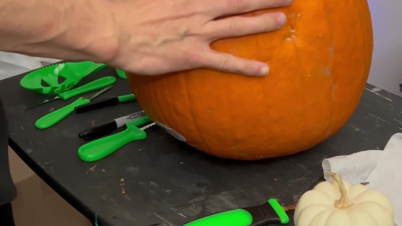 Carving a Pumpkin Eating a Pumpkin