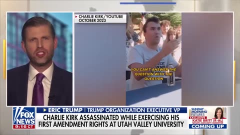 Eric Trump: Charlie Kirk's death is 'a hit on our country'