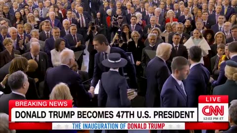 Classy Move - Barron Trump Offers Handshake to Biden and Harris