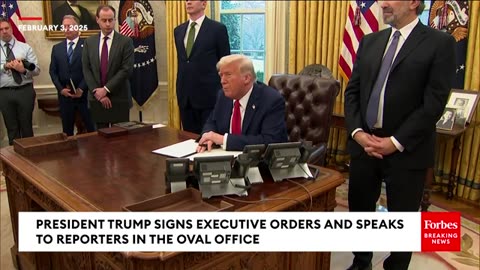 BREAKING NEWS: Trump Signs New Executive Orders While Taking Questions From Reporters In Oval Office