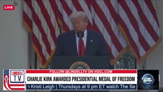 LIVE! CHARLIE KIRK AWARDED PRESIDENTIAL MEDAL OF FREEDOM