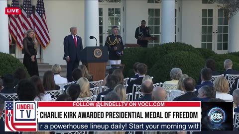 LIVE! CHARLIE KIRK AWARDED PRESIDENTIAL MEDAL OF FREEDOM