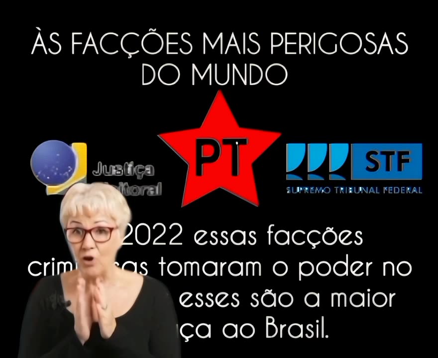 87% dos brasileiros enxergam o TSE, PT e STF como facções criminosas.