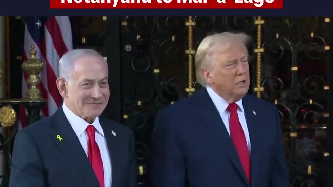 President Trump welcomes Israeli Prime Minister Netanyahu to Mar-a-Lago for a bilateral meeting 🇺🇸🇮🇱