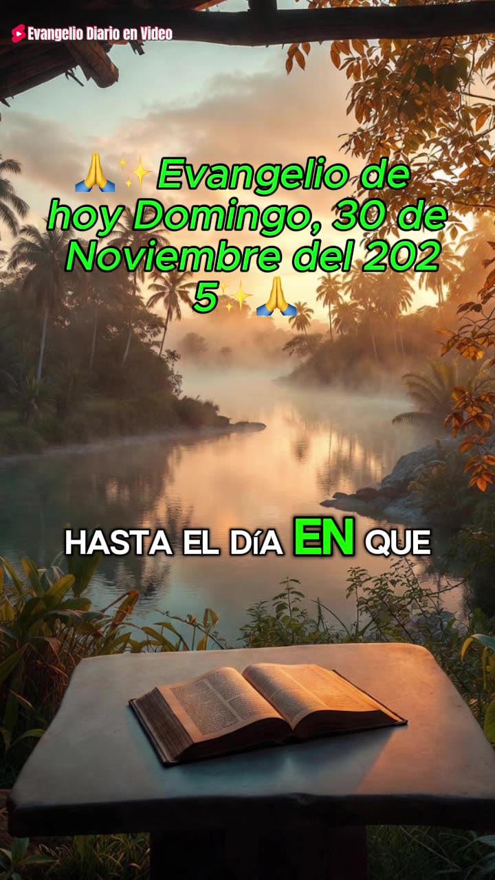 🙏✨Evangelio de hoy Domingo, 30 de Noviembre del 2025✨🙏