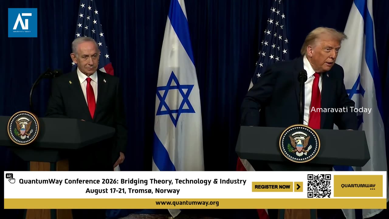 Trump Warns Hamas, Honors Netanyahu as Israel Prize Announced | USA | Amaravati Today