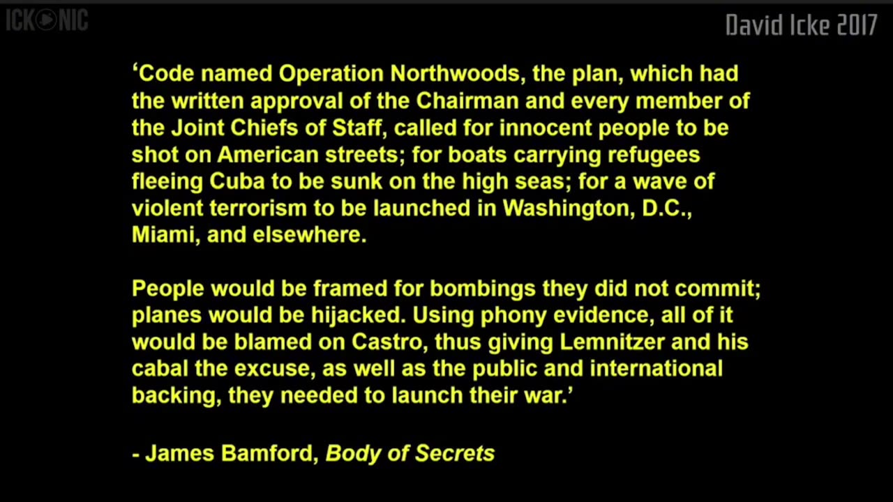 Was die Welt für immer veränderte, Wesley Clark CIA Operation Northwoods, David Icke -deutsch-