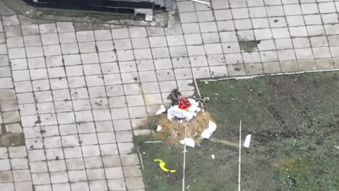 The 57th Brigade Raised Their Battle Flag Over the Nestor Makhno Monument in Gulyaypole