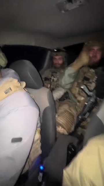 Ukrainians Driving Through Snow Storm